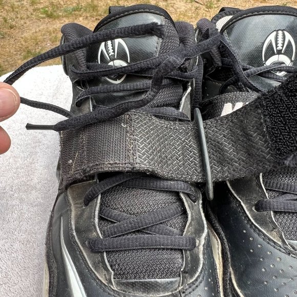 NIKE Merciless Shark Men's 9 Black White Football Cleats‎ Shoes 349035-011 - Picture 10 of 12